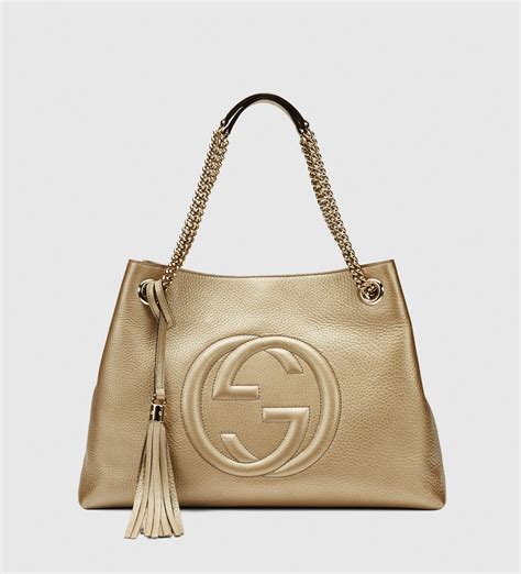 gucci metallic leather shoulder bag|authentic gucci shoulder.